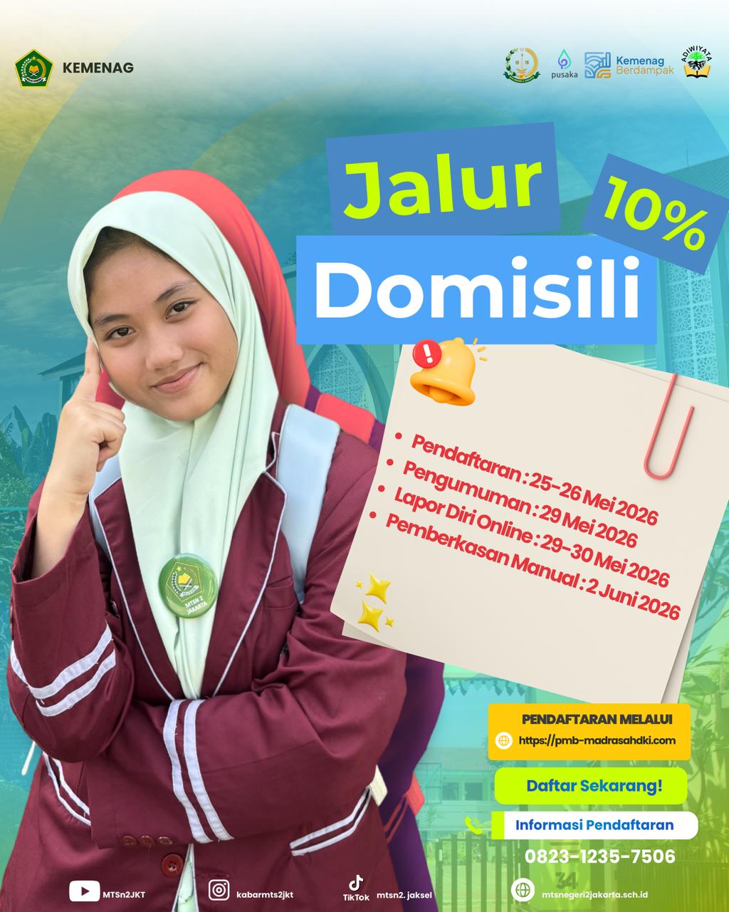 Jalur Domisili PMBM MTsN 2 Jakarta Selatan Resmi Dibuka, Catat Syarat dan Jadwalnya!